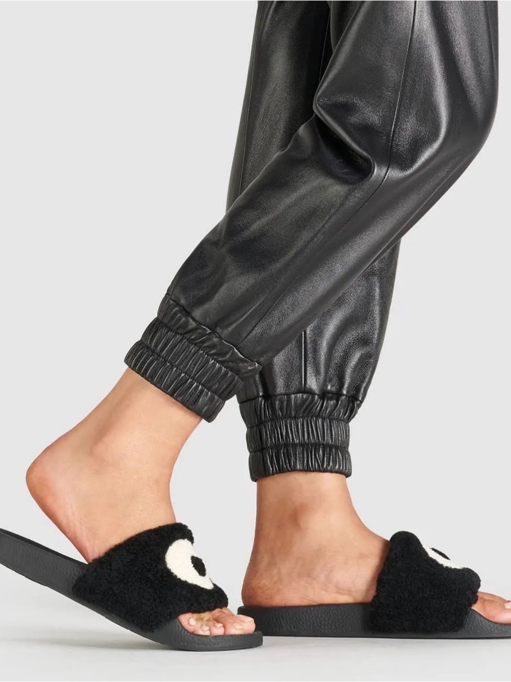 Coach Women's Ulla Shearling Slide Sandals - Black